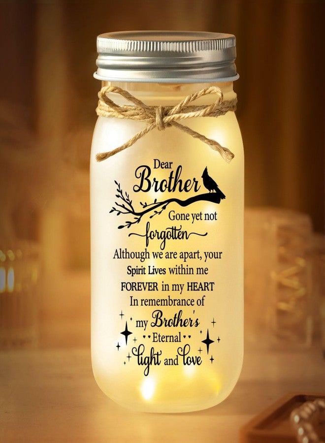 SteadStyle Memorial Gifts for Loss of Brother,Memorial Mason Jar Night Light, Red Cardinal Gift, Loss of Brother Sympathy Gifts, in Memory of Loved One Gift, Memory Jar, Memory Lamps - Image 1